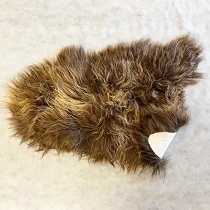 Skinn Sau Langhåret Rustbrun