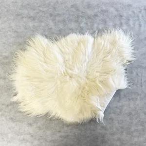 Skinn Sau Langhåret Hvit